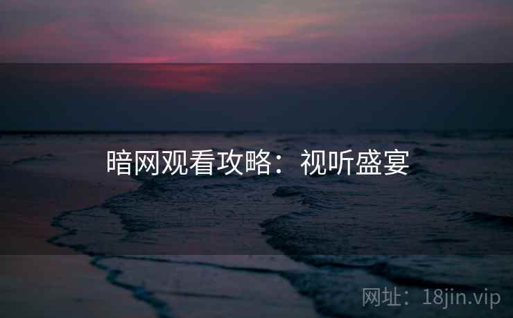 暗网观看攻略：视听盛宴